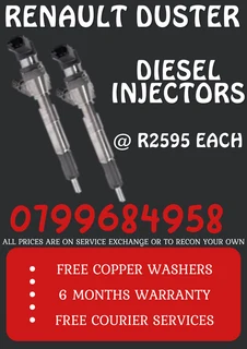 Renault Duster Diesel Injectors/ Free Copper Washers