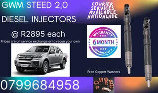 Gwm Steed 2.0 Diesel Injectors/ Free Copper Washers