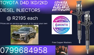 Toyota D4d 1kd/2kd Diesel Injectors/ 6 Months Warranty