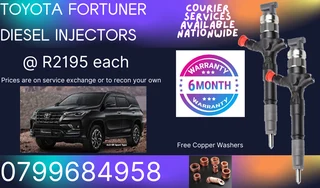 Toyota Fortuner Diesel Injectors/ We Recon And Sell On Exchange