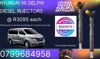 Hyundai H1 Delphi Diesel Injectors/ 6 Months Warranty