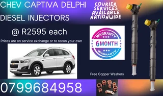 Chev Captiva Delphi Diesel Injectors/ Free Copper Washers