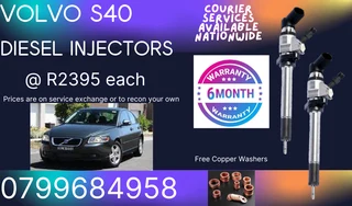 Volvo S40 Diesel Injectors/ Free Copper Washers