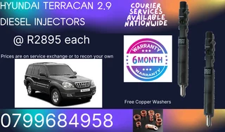 Hyundai Terracan 2.9 Diesel Injectors/ We Recon And Sell On Exchange