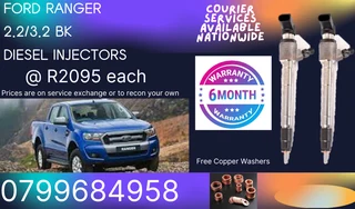 Ford Ranger 2.2/3.2 Bk Diesel Injectors/ Free Copper Washers