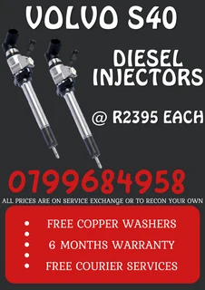 Volvo S40 Diesel Injectors/ Free Copper Washers