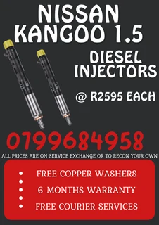 Nissan Kangoo 1.5 Diesel Injectors/ 6 Months Warranty