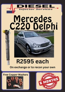 Mercedes C220 Delphi Diesel Injectors/ Free Copper Washers