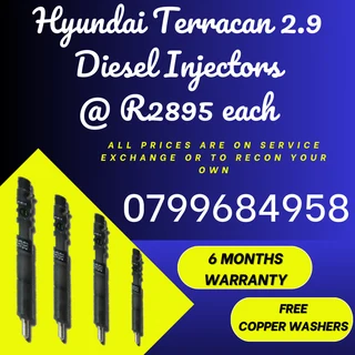 Hyundai Terracan 2.9 Diesel Injectors/ 6 Months Warranty