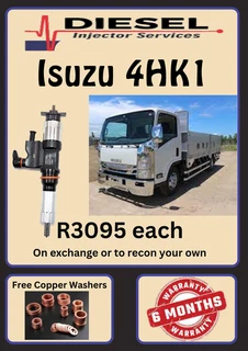 Isuzu 4hk1 Diesel Injectors/ Free Copper Washers