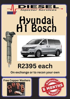 Hyundai H1 Bosch Diesel Injectors/ 6 Months Warranty