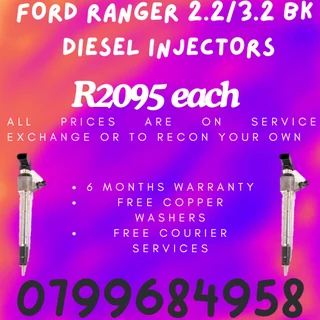 Ford Ranger 2.2 3.2 Bk Diesel Injectors/ Free Copper Washers