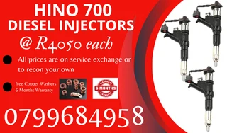 Hino 700 Diesel Injectors/ We Recon And Sell On Exchange