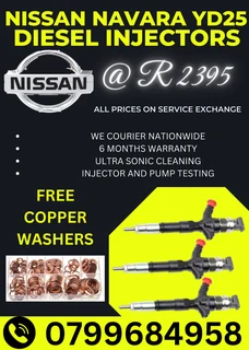 Nissan Navara Yd25 Diesel Injectors/ 6 Months Warranty