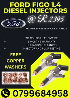 Ford Figo 1.4 Diesel Injectors/ Free Copper Washers