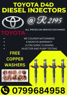 Toyota D4d Diesel Injectors/ We Recon And Sell On Exchange