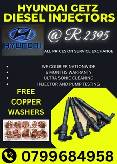 Hyundai Getz Diesel Injectors/ Free Copper Washers