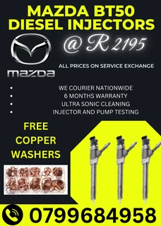 Mazda Bt50 Diesel Injectors/ We Recon And Sell On Exchange