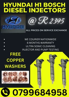 Hyundai H1 Bosch Diesel Injectors/ Free Copper Washers