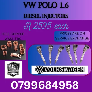 Vw Polo 1.6 Diesel Injectors/ Free Copper Washers