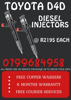 Toyota D4d Diesel Injectors/ We Recon And Sell On Exchange