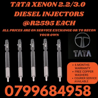 Tata Xenon 2.2/3.0 Diesel Injectors/ Free Copper Washers