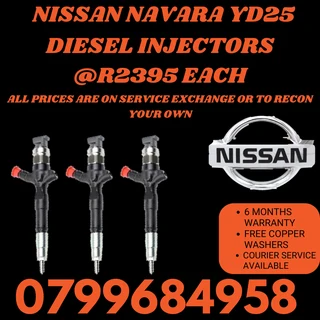 Nissan Navara Yd25 Diesel Injectors/ Free Copper Washers