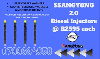 Ssangyong 2.0 Diesel Injectors/ 6 Months Warranty