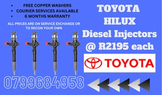 Toyota Hilux Diesel Injectors/ We Recon And Sell On Exchange