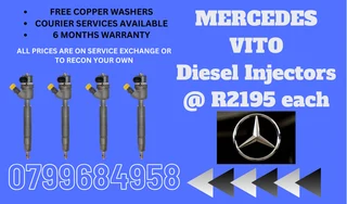 Mercedes Vito Diesel Injectors/ 6 Months Warranty