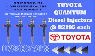 Toyota Quantum Diesel Injectors/ Free Copper Washers