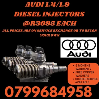 Audi 1.4/1.9 Diesel Injectors/ 6 Months Warranty