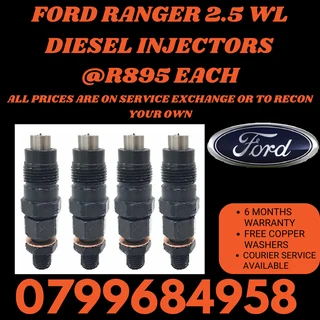 Ford Ranger 2.5 Wl Diesel Injectors/ 6 Months Warranty