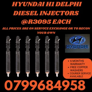 Hyundai H1 Delphi Diesel Injectors/ 6 Months Warranty
