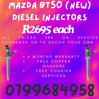 Mazda Bt50 (new) Diesel Injectors/ Free Copper Washers