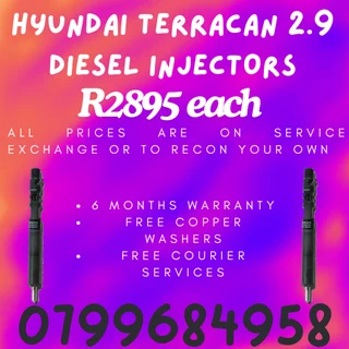 Hyundai Terracan 2.9 Diesel Injectors/ Free Copper Washers