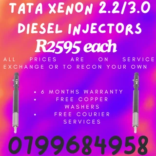 Tata Xenon 2.2/3.0 Diesel Injectors/ We Recon And Sell On Exchange