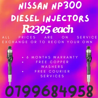 Nissan Np300 Diesel Injectors/ Free Copper Washers
