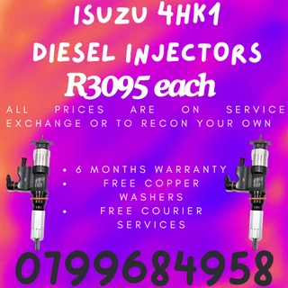 Isuzu 4hk1 Diesel Injectors/ 6 Months Warranty