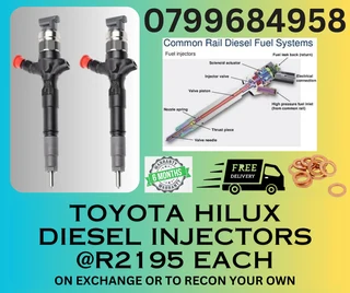 Toyota Hilux Diesel Injectors/ 6 Months Warranty