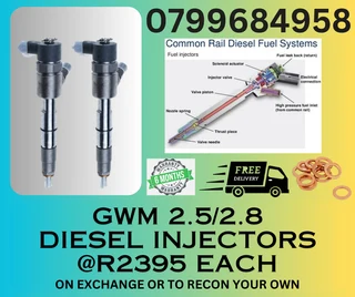 Gwm 2.5/2.8 Diesel Injectors/ We Recon And Sell On Exchange