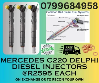 Mercedes C220 Delphi Diesel Injectors/ 6 Months Warranty