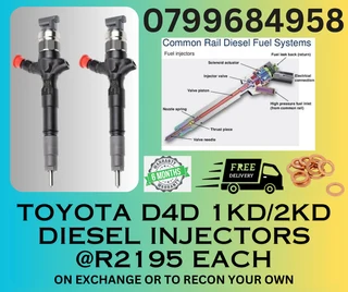 Toyota D4d 1kd/2kd Diesel Injectors/ We Recon And Sell On Exchange