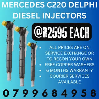 Mercedes C220 Delphi Diesel Injectors/ 6 Months Warranty