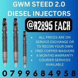 Gwm 2.0 Steed Diesel Injectors/ Free Copper Washers