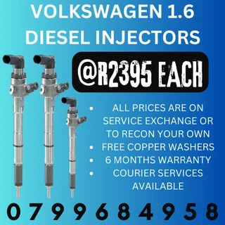 Volkswagen 1.6 Diesel Injectors/ Free Copper Washers