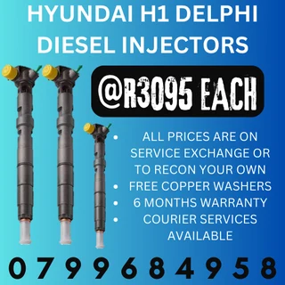 Hyundai H1 Delphi Diesel Injectors/ 6 Months Warranty