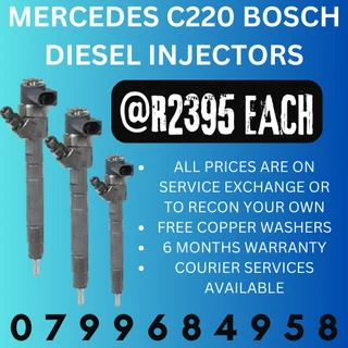 Mercedes C220 Bosch Diesel Injectors/ Free Copper Washers