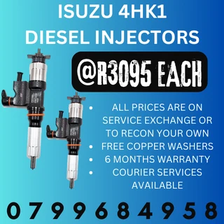 Isuzu 4hk1 Diesel Injectors/ 6 Months Warranty