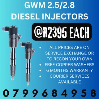 Gwm 2.5/2.8 Diesel Injectors/ Free Copper Washers